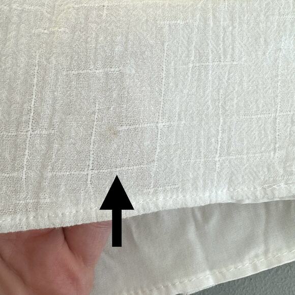 All in Favor Cotton Gauze White Sleeveless Mini Dress Size Large Beach Coquette - Picture 10 of 11